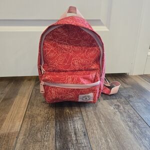Red Floral Backpack